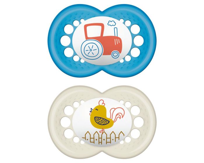MAM SUCCHIETTO ORIGINAL 16+ SILICONE MASCHIO 2 PEZZI - FARMAPRIME