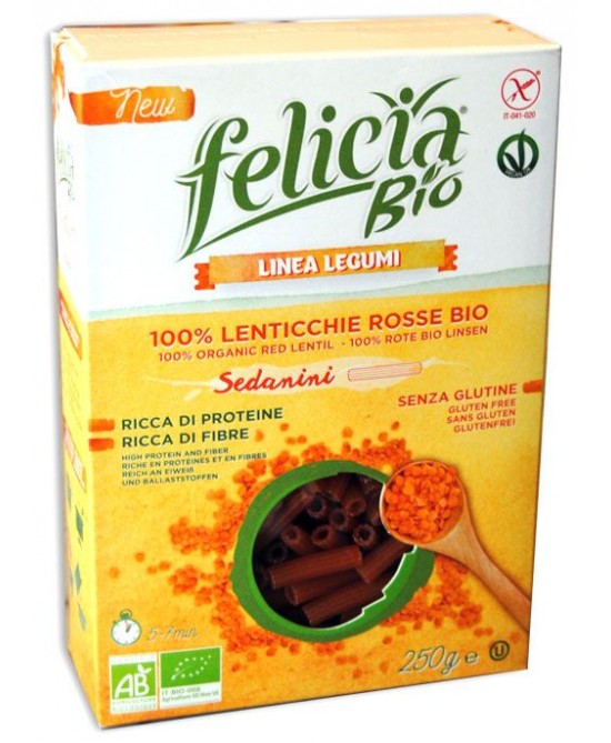 FELICIA BIO SEDANINI LENTICCHIE ROSSE 250 G - FARMAPRIME