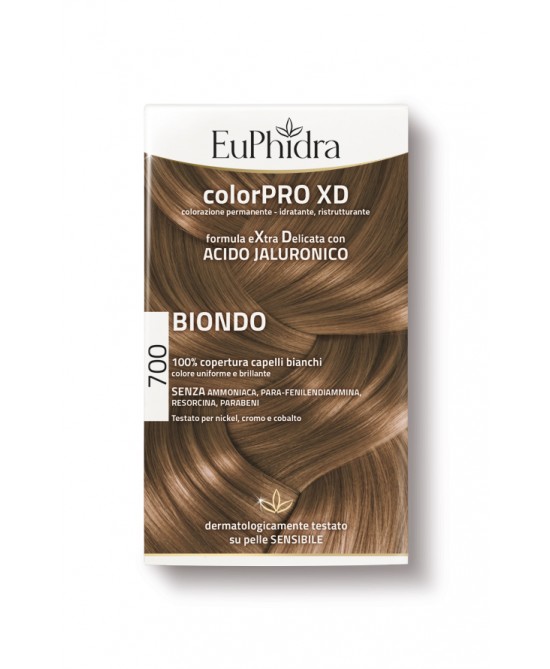 EUPHIDRA COLORPRO XD 700 BIONDO GEL COLORANTE CAPELLI IN FLACONE + ATTIVANTE + BALSAMO + GUANTI - FARMAPRIME