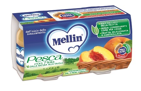 MELLIN OMOGENEIZZATO PESCA MELA 100 G 2 PEZZI - FARMAPRIME