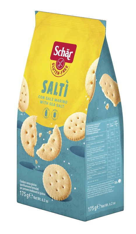 SCHAR SALTI' CRACKER CON SALE MARINO SENZA LATTOSIO 175 G - FARMAPRIME