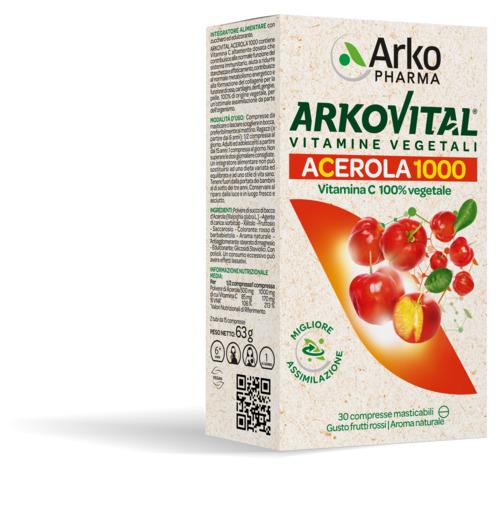 ARKOVITAL ACEROLA 1000 30 COMPRESSE MASTICABILI - FARMAPRIME