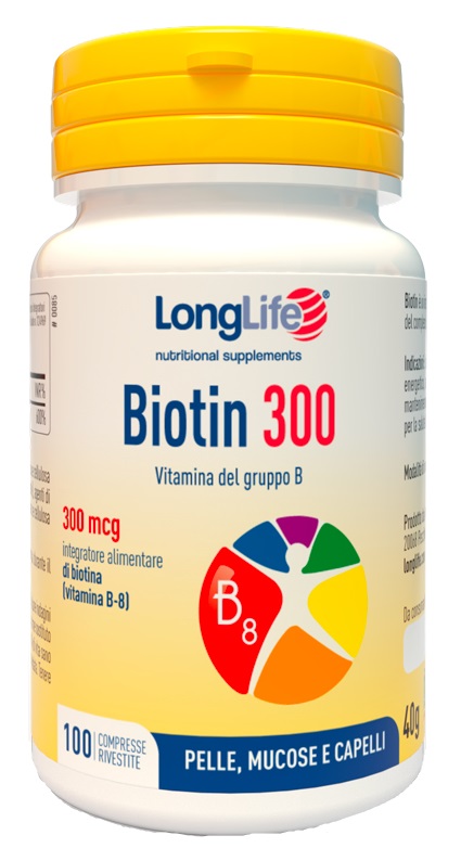 LONGLIFE BIOTIN 300 100 COMPRESSE RIVESTITE - FARMAPRIME