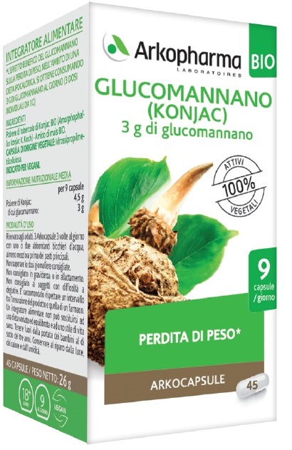 ARKO CAPSULE GLUCOMANNANO BIO 45 CAPSULE - FARMAPRIME