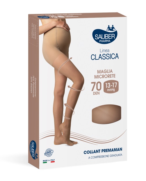 SAUBER COLLANT 70 DENARI PREMAMAN MAGLIA MICRORETE NEUTRO BEIGE 4 LINEA CLASSICA - FARMAPRIME