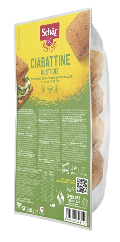 SCHAR CIABATTINE RUSTICHE SENZA LATTOSIO 200 G - FARMAPRIME