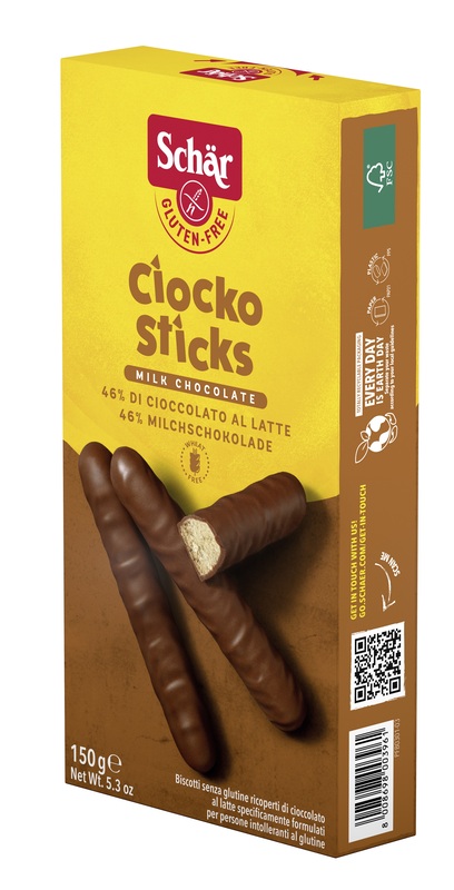 SCHAR CIOCKO STICK RICOPERTI DI CIOCCOLATO AL LATTE 150 G - FARMAPRIME