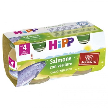 HIPP OMOGENEIZZATO SALMONE CON VERDURE 2X80 G - FARMAPRIME