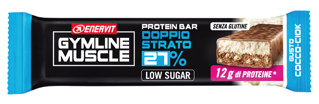 ENERVIT GYMLINE MUSCLE PROTEIN BAR 27% DOPPIO STRATO COCCO-CIOK 1 PEZZO - FARMAPRIME