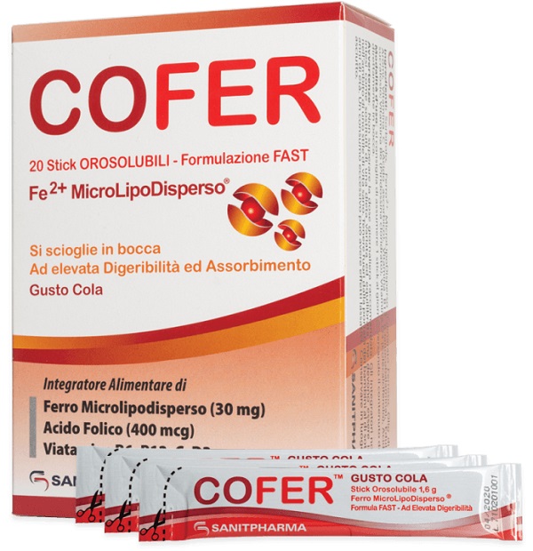 COFER 20 STICK OROSOLUBILI DA 1,6 G GUSTO COLA - FARMAPRIME