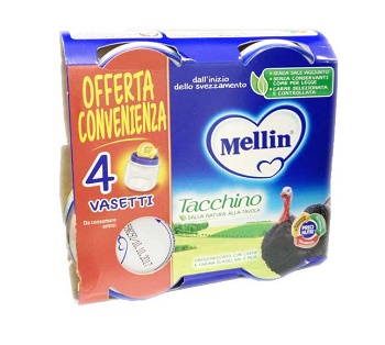 MELLIN OMOGENEIZZATO TACCHINO 4X80 G - FARMAPRIME