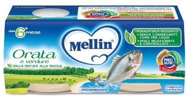 MELLIN OMOGENEIZZATO ORATA 2X80 G - FARMAPRIME