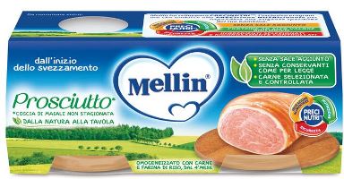 MELLIN OMOGENEIZZATO PROSCIUTTO 2 PEZZI X 80 G - FARMAPRIME