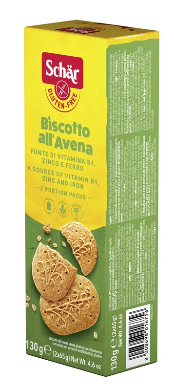 SCHAR BISCOTTI ALL'AVENA 2 BUSTE DA 65 G - FARMAPRIME