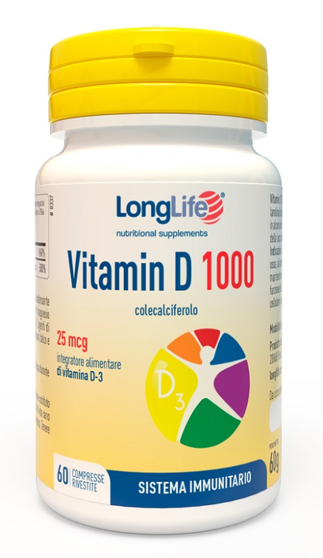 LONGLIFE VITAMIN D 1000UI 60 COMPRESSE RIVESTITE - FARMAPRIME