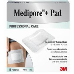 MEDICAZIONE MEDIPORE+PAD 5X7,2CM 5PEZZI - FARMAPRIME