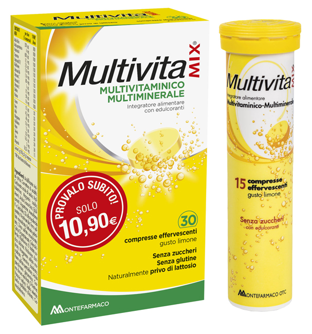 MULTIVITAMIX SENZA ZUCCHERO 30 COMPRESSE EFFERVESCENTI - FARMAPRIME