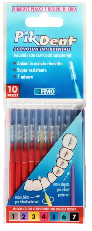 PIKDENT STUZZICOLINO 4 ROSSO 10 PEZZI - FARMAPRIME