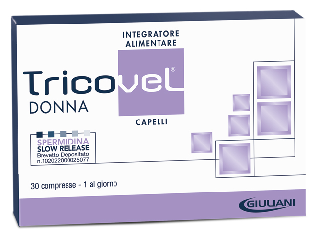 TRICOVEL DONNA INTEGRATORE ALIMENTARE CON NUTRIENTI SPECIFICI PER CAPELLI 30 COMPRESSE - FARMAPRIME