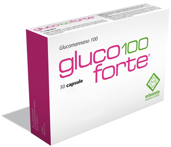 GLUCO 100 FORTE GLUCOMANNANO 100 30 CAPSULE DA 900 MG - FARMAPRIME