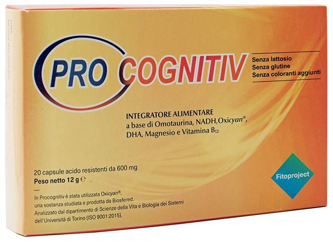 PROCOGNITIV 20 CAPSULE ACIDO RESISTENTI VEGETALI DA 600 MG - FARMAPRIME