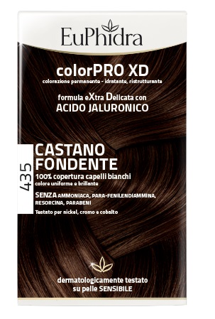 EUPHIDRA COLORPRO XD 435 CASTANO FONDENTE GEL COLORANTE CAPELLI IN FLACONE + ATTIVANTE + BALSAMO + GUANTI - FARMAPRIME