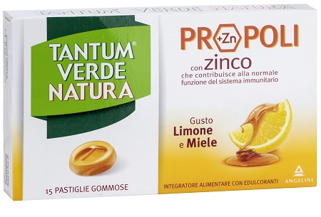 TANTUM VERDE NATURA 15 PASTIGLIE GOMMOSE LIMONE & MIELE - FARMAPRIME
