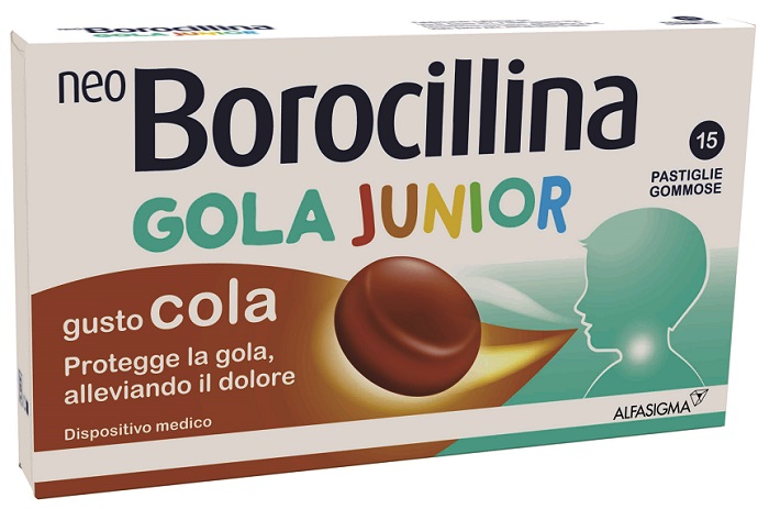 NEOBOROCILLINA GOLA JUNIOR 15 PASTIGLIE GUSTO COLA - FARMAPRIME
