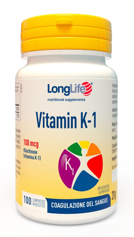 LONGLIFE VITAMIN K 100MCG 100 COMPRESSE RIVESTITE - FARMAPRIME