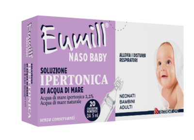 EUMILL NASO BABY SOLUZIONE IPERTONICA 20 CONTENITORI MONODOSE 5 ML - FARMAPRIME