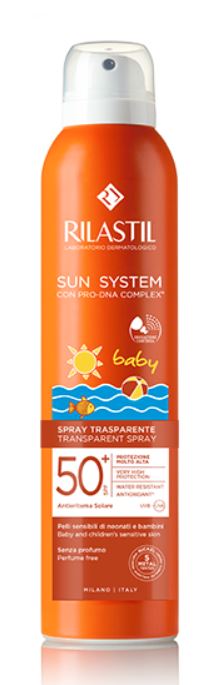 RILASTIL SUN SYSTEM BABY TRANSPARENT SPRAY SPF50+ 200 ML - FARMAPRIME