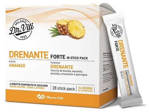 DR VITI DRENANTE FORTE ANANAS 28 STICK PACK SENZA ZUCCHERI - FARMAPRIME