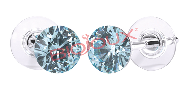ORECCHINI STERILI BJT945 SWA CRYSTAL AQUAMARINE - FARMAPRIME