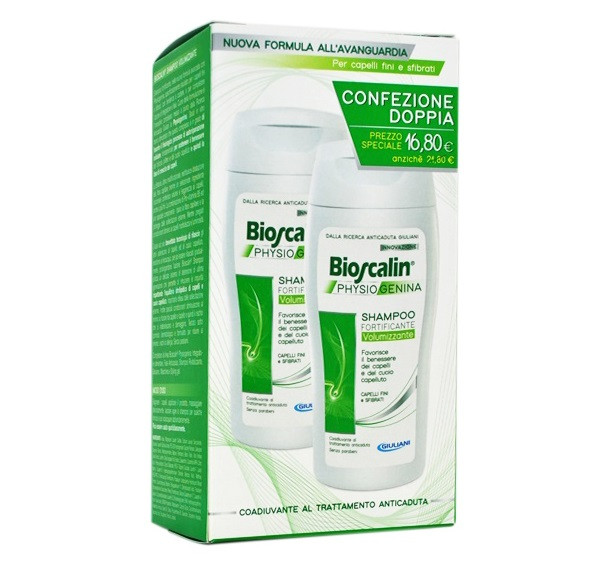 BIOSCALIN PHYSIOGENINA SHAMPOO FORTIFICANTE VOLUMIZZANTE COFANETTO 2 FLACONI - FARMAPRIME