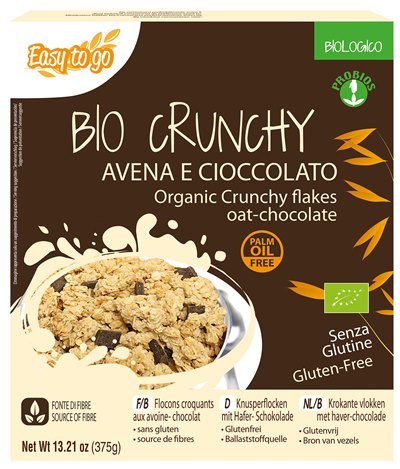 EASY TO GO BIO CRUNCHY AVENA E CIOCCOLATO 375 G - FARMAPRIME