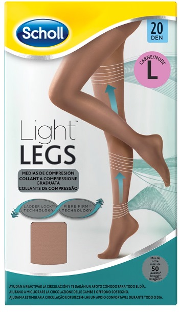 SCHOLL LIGHTLEGS 20 DENARI TAGLIA L COLORE NUDE 1 PAIO - FARMAPRIME