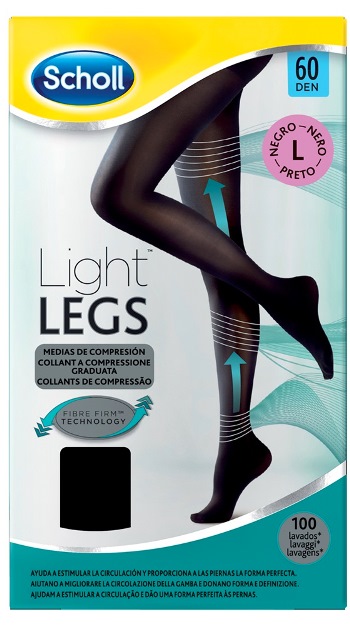 SCHOLL LIGHTLEGS 20 DENARI TAGLIA L COLORE NERO 1 PAIO - FARMAPRIME