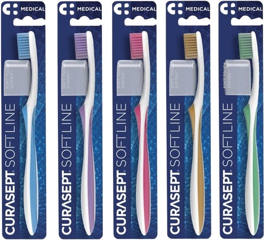SPAZZOLINO CURASEPT SOFT MEDICAL MAGENTA - FARMAPRIME
