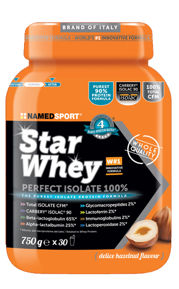 STAR WHEY PERFECT ISOLATE 100% DELICE HAZELNUT 750 G - FARMAPRIME