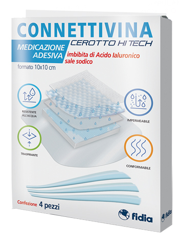 CEROTTO CONNETTIVINA HITECH 10 X 10 CM 4 PEZZI - FARMAPRIME