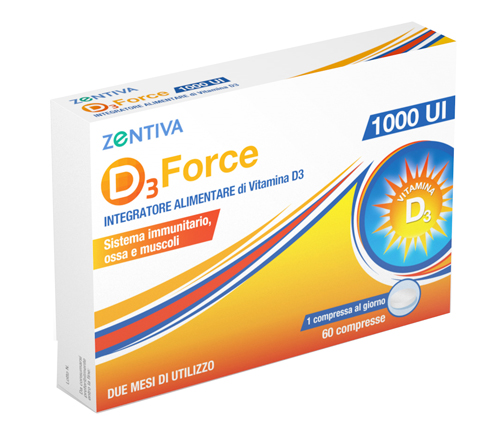 D3 FORCE ZENTIVA 1000UI 60 COMPRESSE - FARMAPRIME