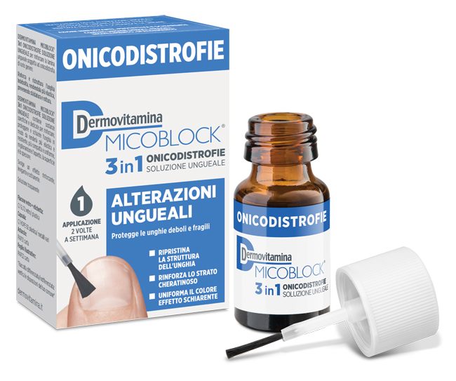 DERMOVITAMINA MICOBLOCK 3 IN 1 ONICODISTROFIE ALTERAZIONI UNGUEALI 7 ML - FARMAPRIME