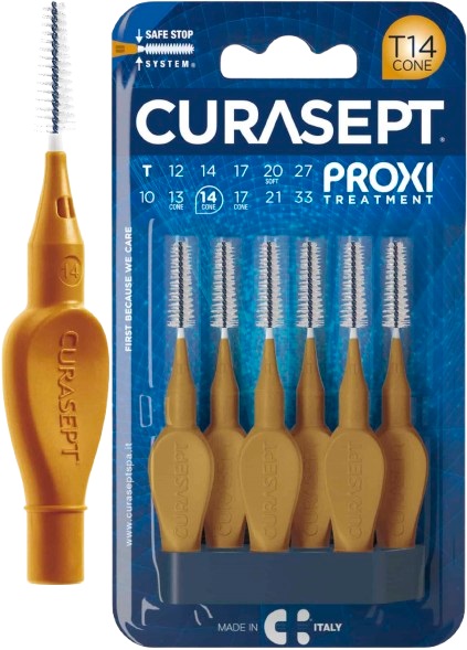 CURASEPT PROXI T14 OCRA/DARK GOLD 6 PEZZI - FARMAPRIME