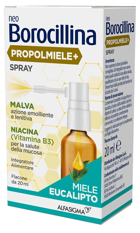 NEOBOROCILLINA PROPOLMIELE+ SPRAY MIELE EUCALIPTO 20 ML - FARMAPRIME