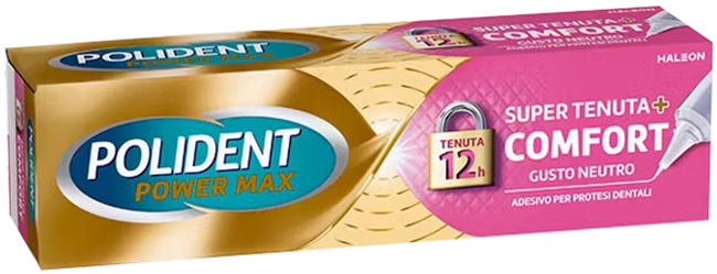 CREMA ADESIVA PROTESI DENTALI POLIDENT POWER MAX SUPER TENUTA+COMFORT 70 G - FARMAPRIME