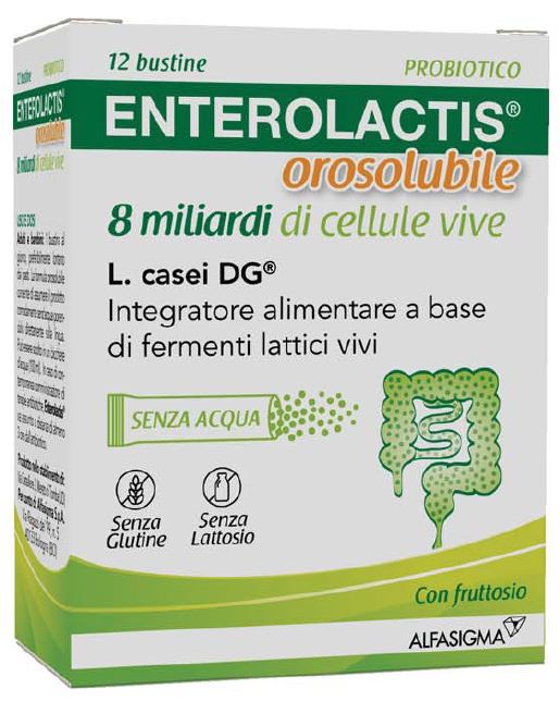 ENTEROLACTIS OROSOLUBILE 12 BUSTINE 8 MILIARDI DI CELLULE VIVE - FARMAPRIME